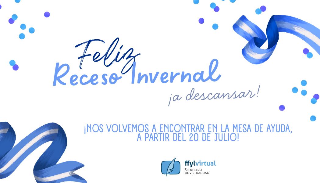 Receso invernal. Volvemos el 20 de julio